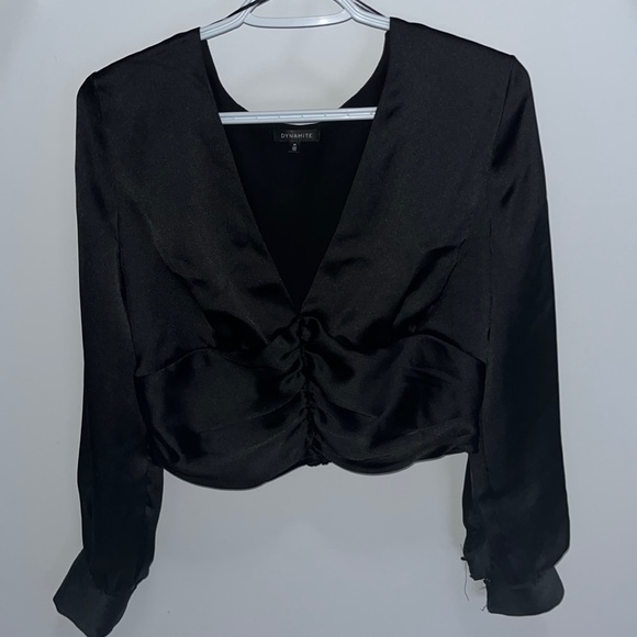 Jana Ruched Satin Blouse medium - Picture 1 of 3
